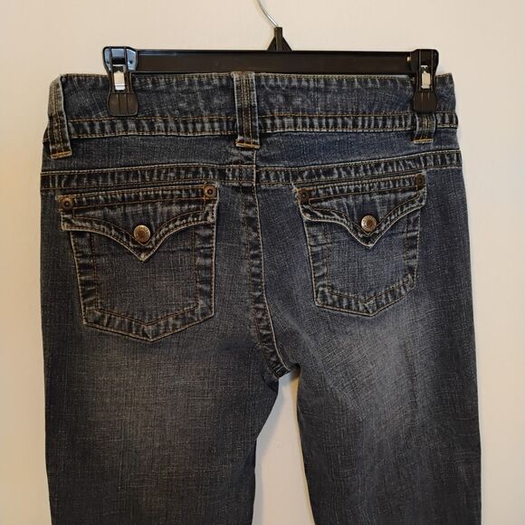 Y2K Arizona Low-rise Bootcut Denim Jeans Hip-huggers City Western Size 9 - Picture 3 of 13